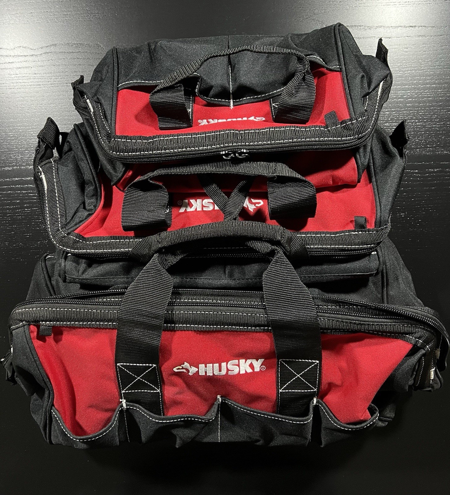 Husky 18 in. 15 in. and 12 in. Tool Bag Combo HD60258A-TH-FD