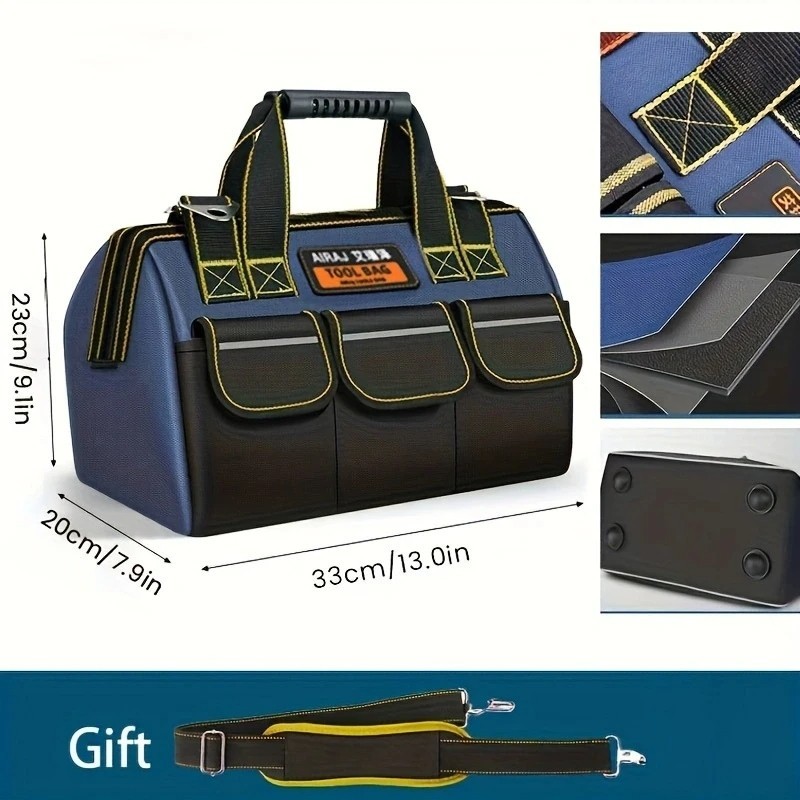 AIRAJ Multifunctional Tool Bag 1680D Oxford Cloth Waterproof Wear-Resistant Elec
