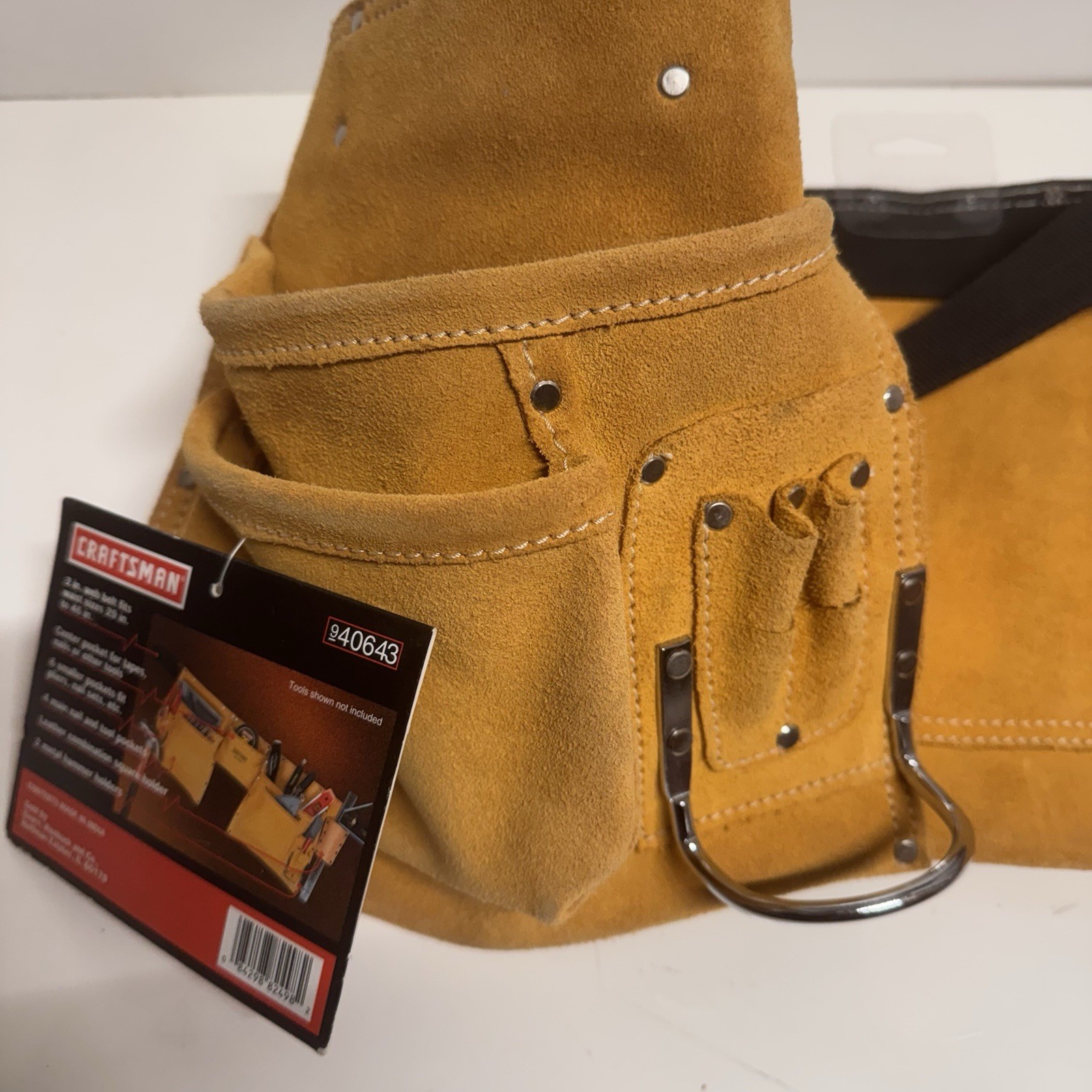 NEW Craftsman 12-Pockets Suede Leather Carpenters Tool Belt Apron