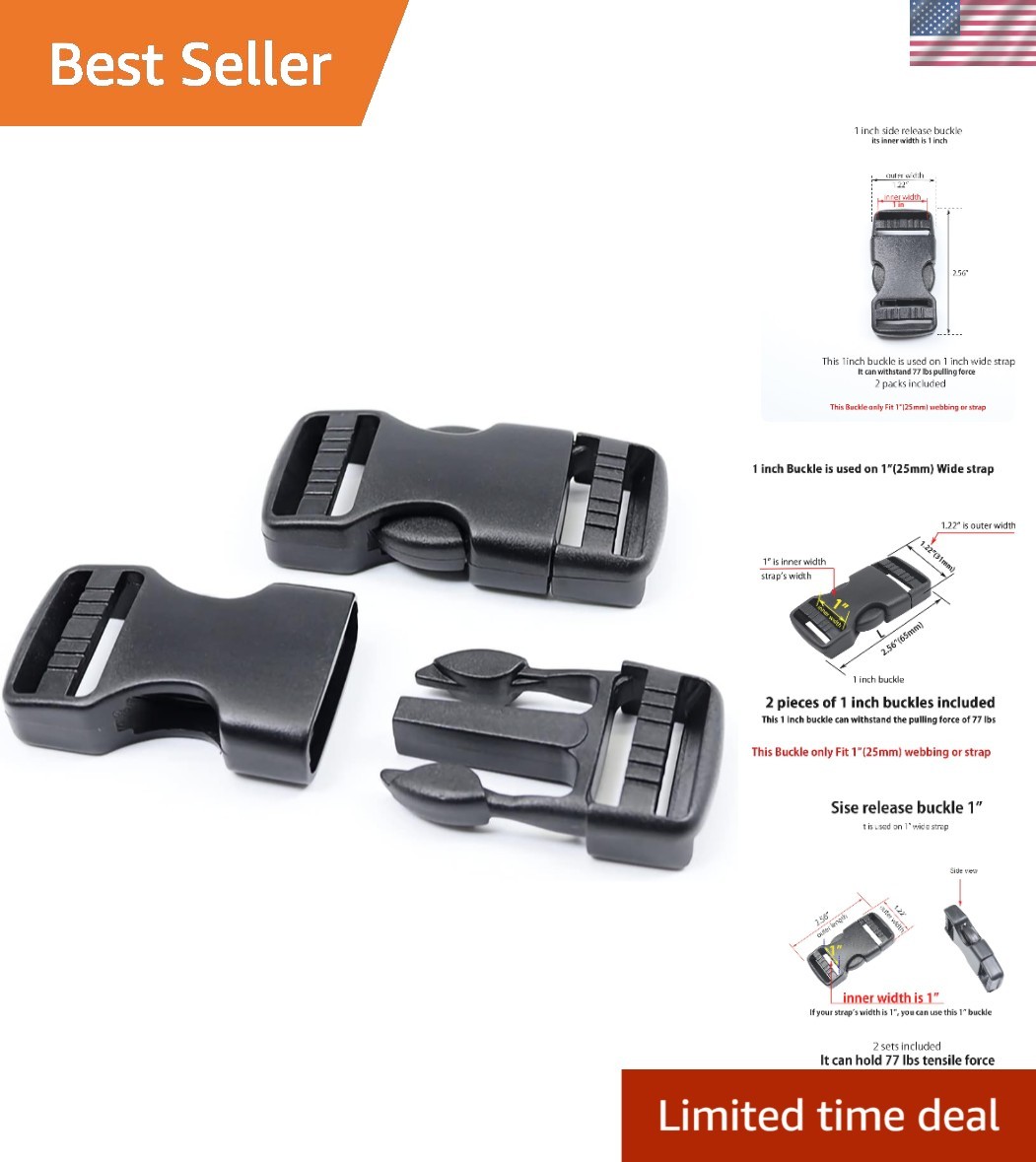 1 Inch Quick Release Plastic Buckles – Strong, Easy-to-Use strap Fasteners