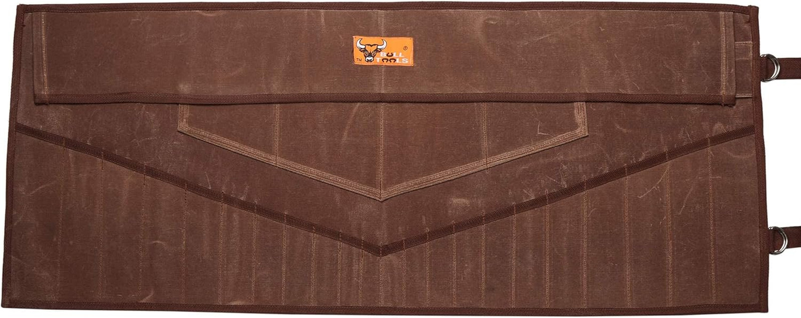BULL TOOLS 26 Pocket Wrench Organizer Roll-Up Bag Handcrafted Waxed Canvas Tool