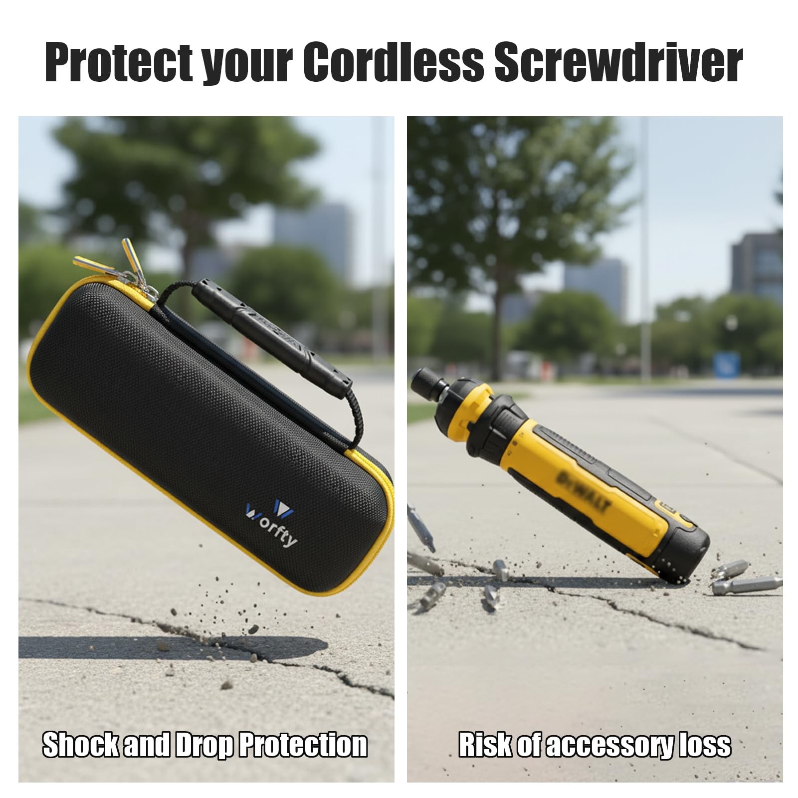 worfty Case for DEWALT Cordless Screwdriver with FLEXDRIVE Control and Screwd…