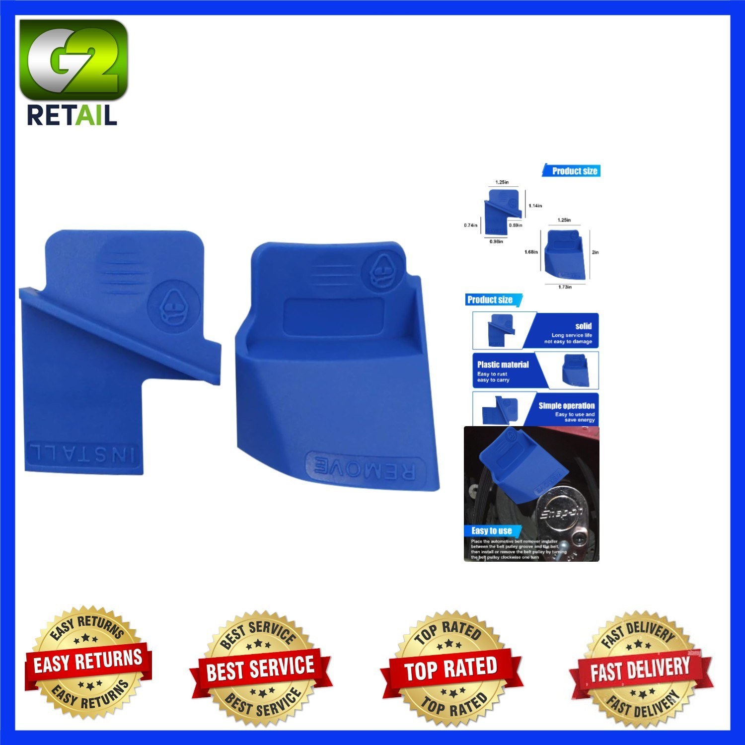 Compact Automotive Belt Installer & Remover Tools – Safe for Serpentine Belts
