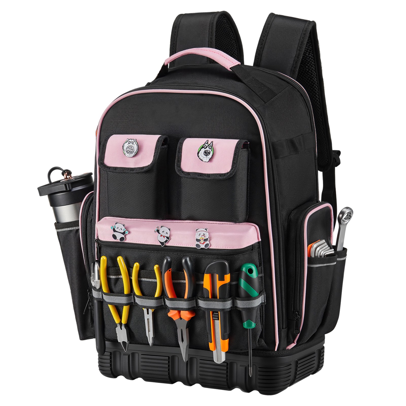 Tool Backpack 56 Pockets Tear-resistant Jobsite Backpack for Electrician