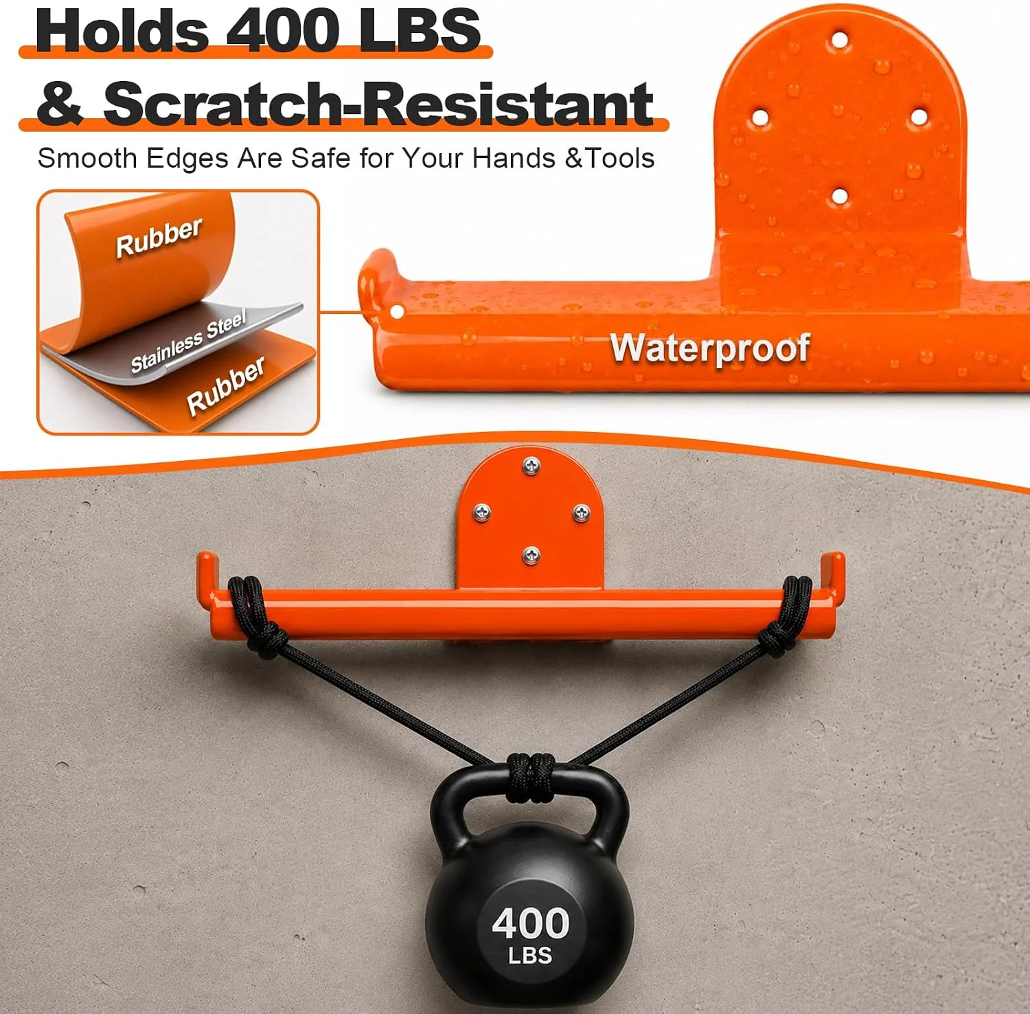 3 Pack Backpack Blower Rack, Blower Hanger Wall Mount w/Hose Holder | Heavy Duty