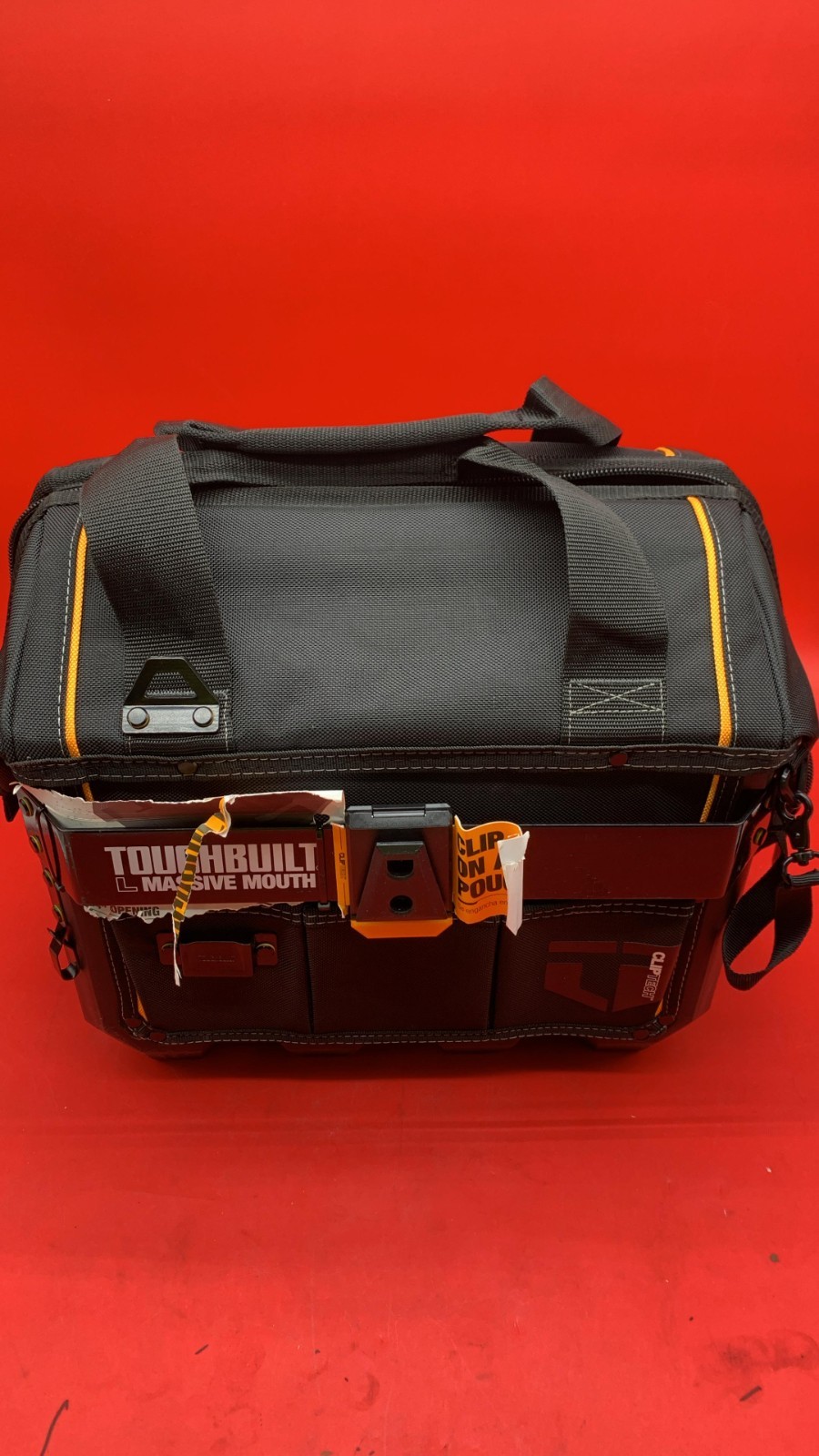 ToughBuilt ClipTech Series–16″ Heavy-Duty Massive Mouth Tool Bag Waterproof Base