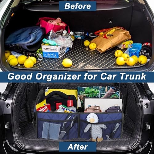 Dark Blue Car Trunk Organizer for SUV – Medium Dark Blue Storage