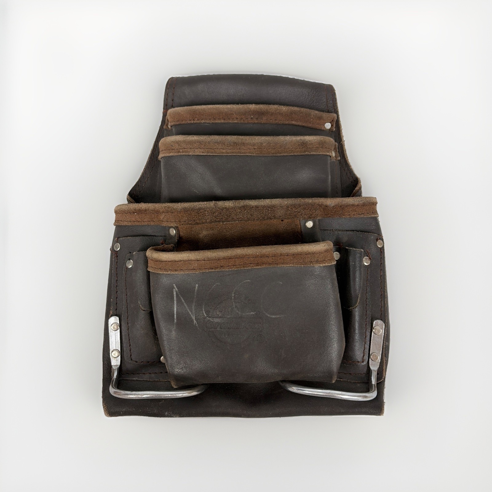 Graintex Leather Carpenter Tool Pouch Belt Holster Hammer Loops Brown Heavy T11