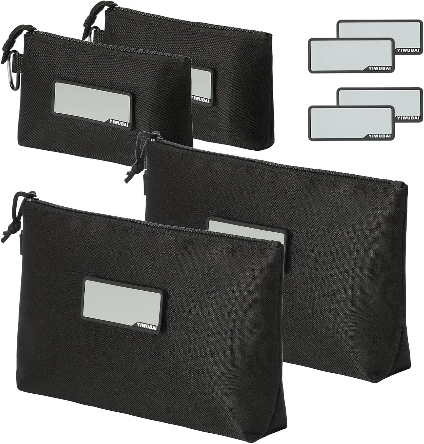 4-Pack Waterproof Tool Pouch, Small Multipurpose Zipper Storage Bag for Tools an