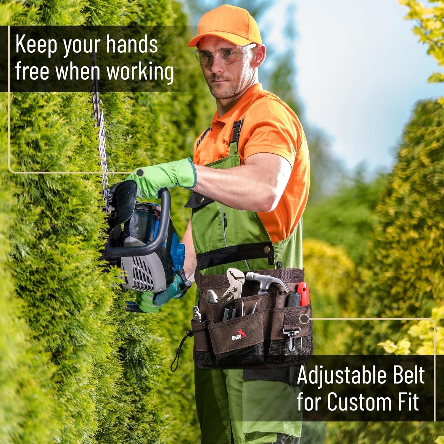 Durable Adjustable Gardening Belt – Modern Waist Apron with 7 Tool Pockets