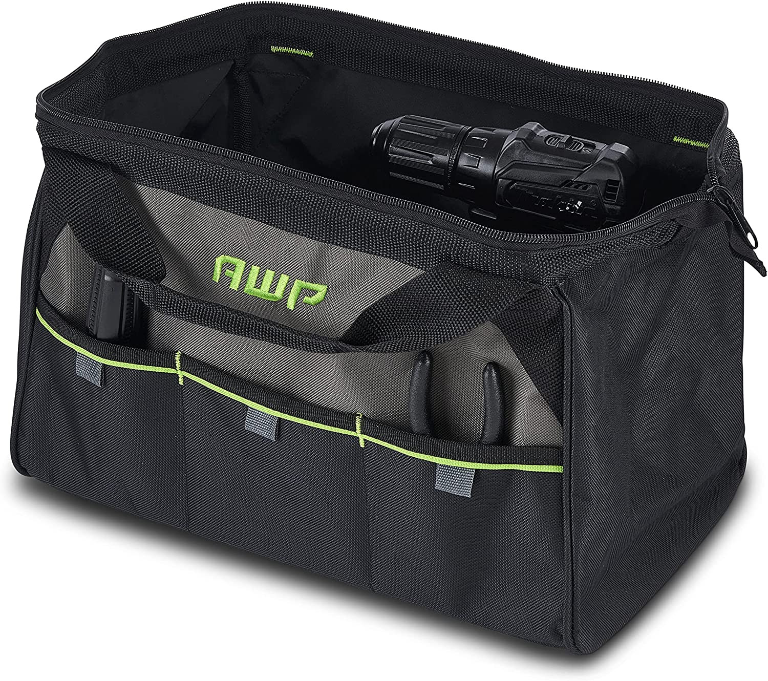 AWP Tool Bags, Premium Tool Bag, Black, Durable Tool Tote, for Professionals and