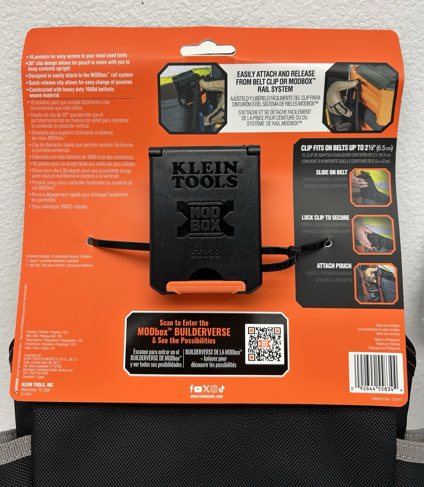 Klein ToolsMOD BOX 18-Pocket Tool Pouch & Belt (NEW)