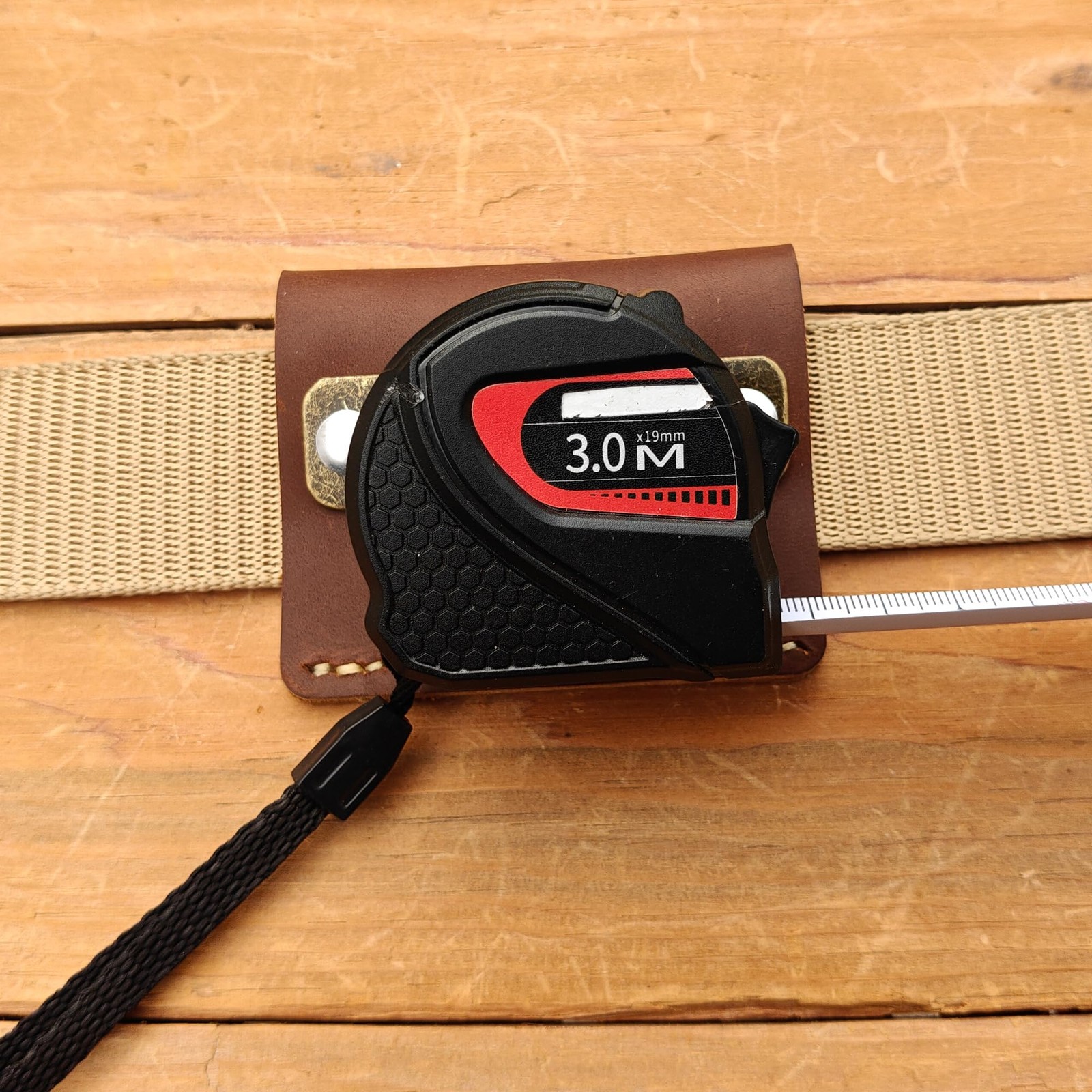 Leather Tool Holder Tape Measure Holder Clip Tape Holder for Tool Belt