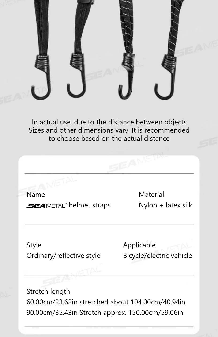 BLALION Motorcycle Luggage Strap Universal Elastic Suitcase with Safety
