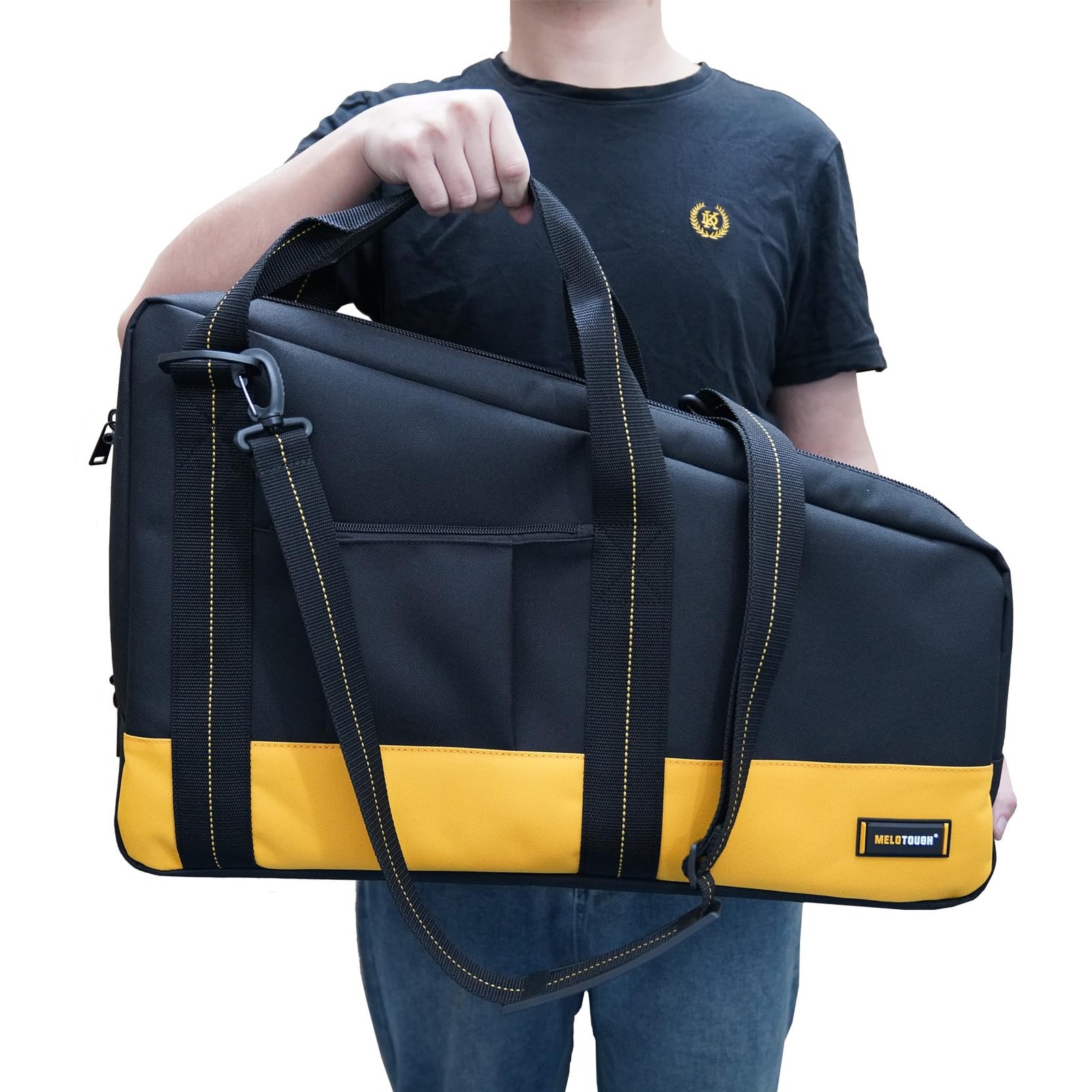 22 inches (L) x 14 (W) x 4 (H), Yellow Framing Nail Gun Bag