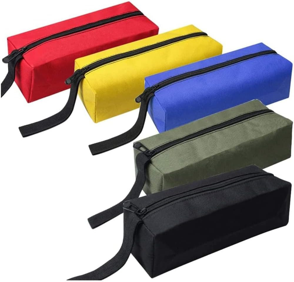 3/5 Pack Small Tool Organizer Bags Zipper Canvas Pouch Screwdriver Pencil Storag
