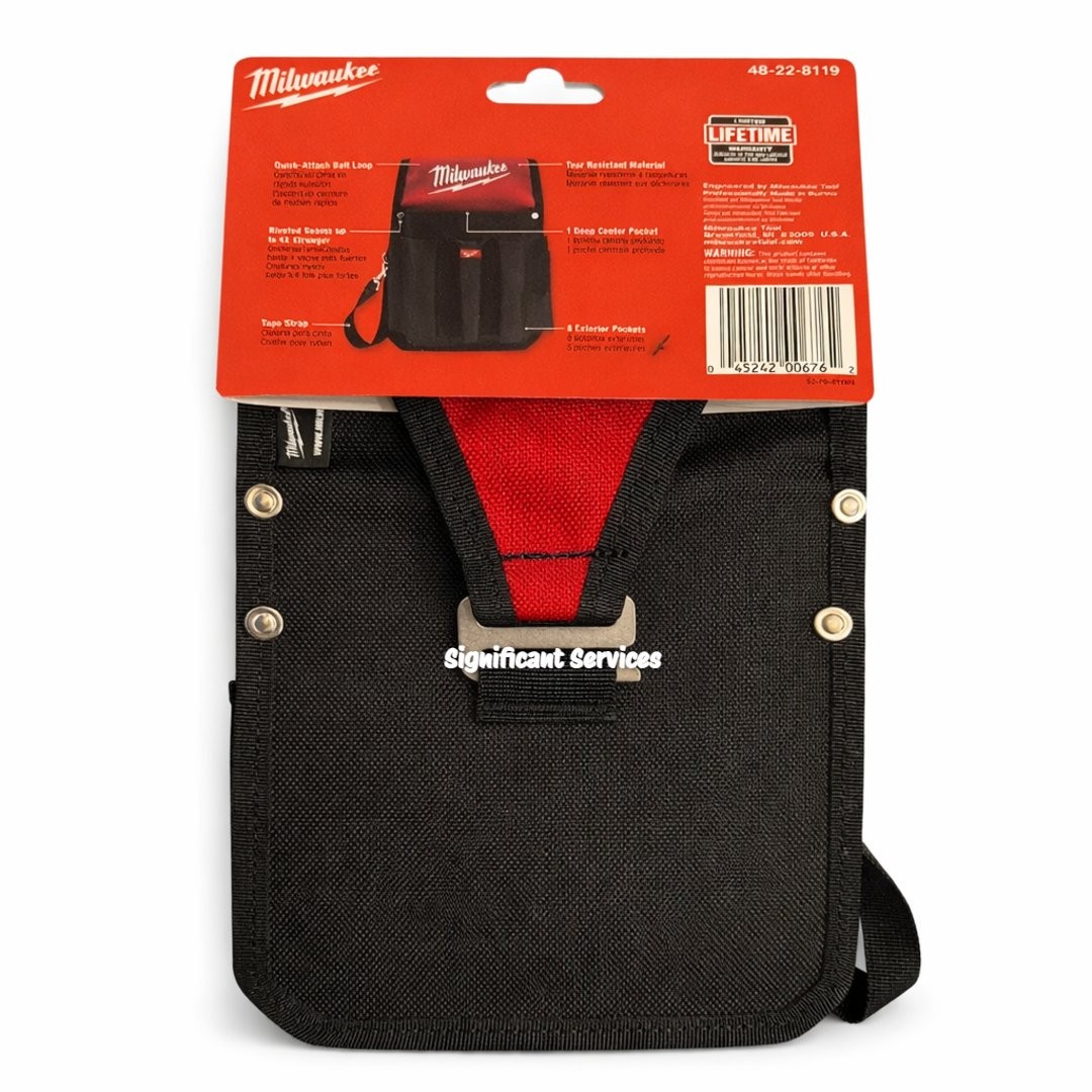 New Milwaukee 48-22-8119 Utility Pockets 8 Exterior pockets Work Hand Tool Pouch