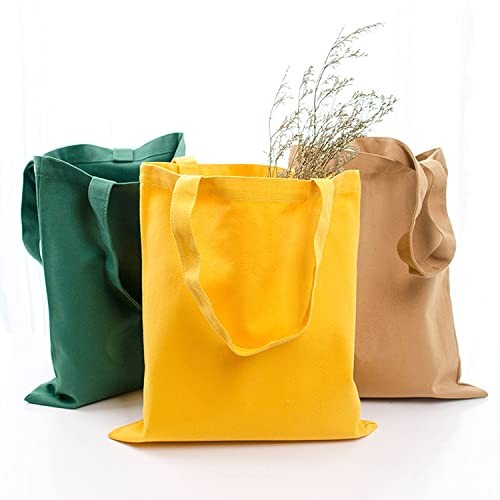 Cotton Tote Bag, Lightweight Medium Reusable Grocery Shopping Cloth Bags, Sui…