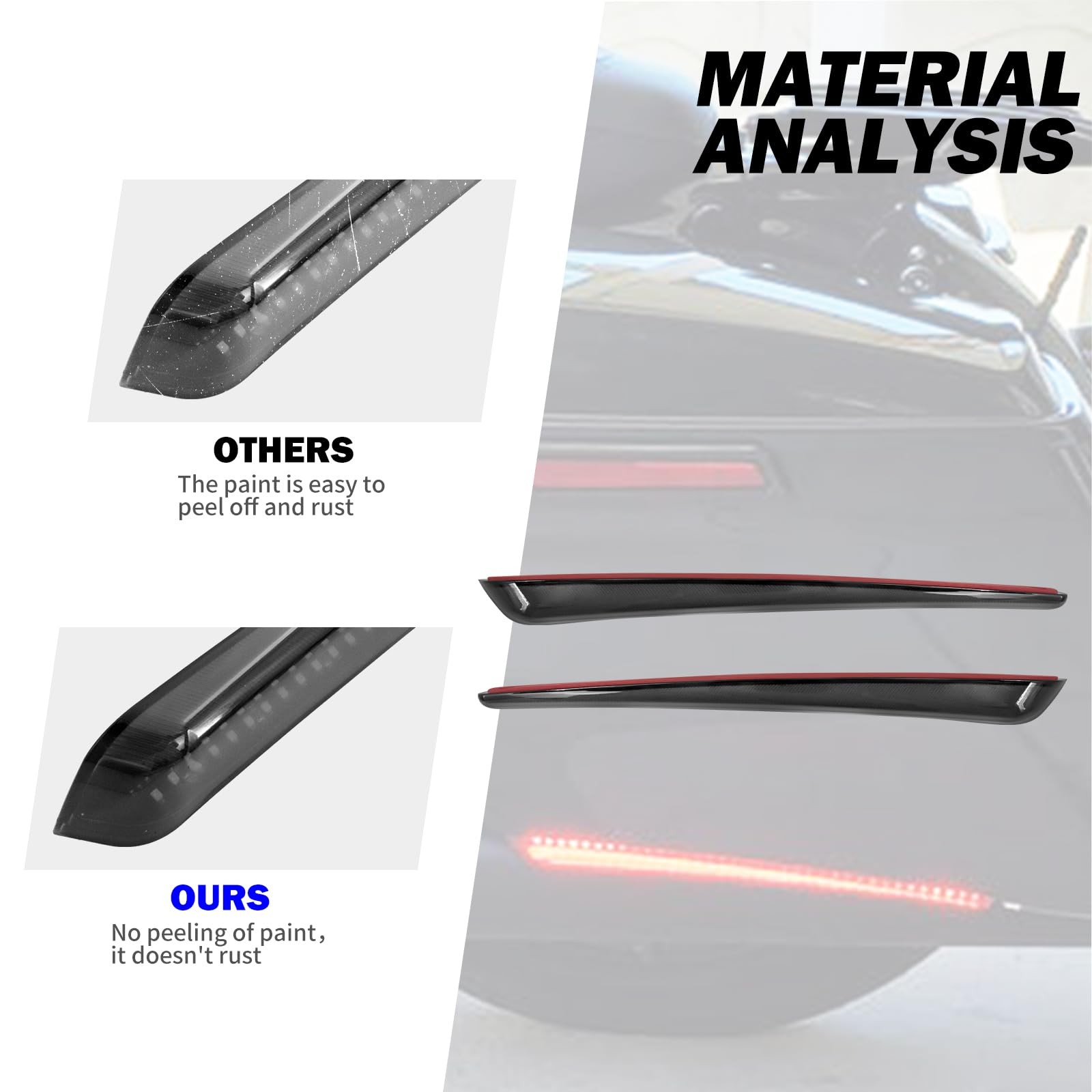 LED Extended Saddlebag Light with Smoke Lenses Fit for Harley Touring Road King