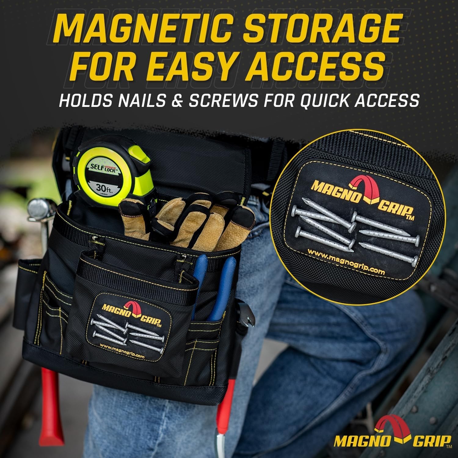 Ergonomic 20-Pocket Builder’s Tool Belt – Magnetic Storage & Comfort Suspenders