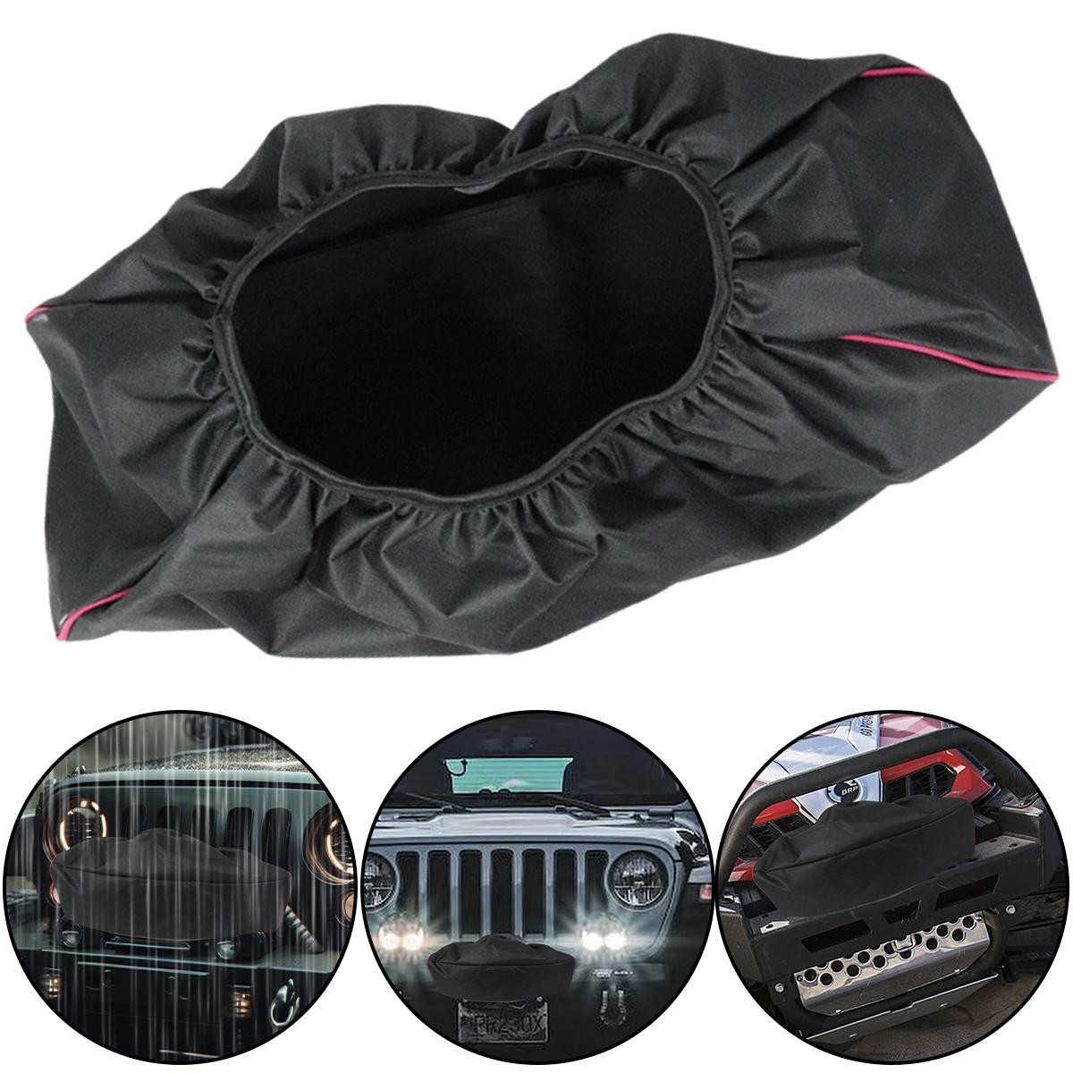 Black Oxford Cloth Winch Cover Waterproof Mechanical Tool Protection