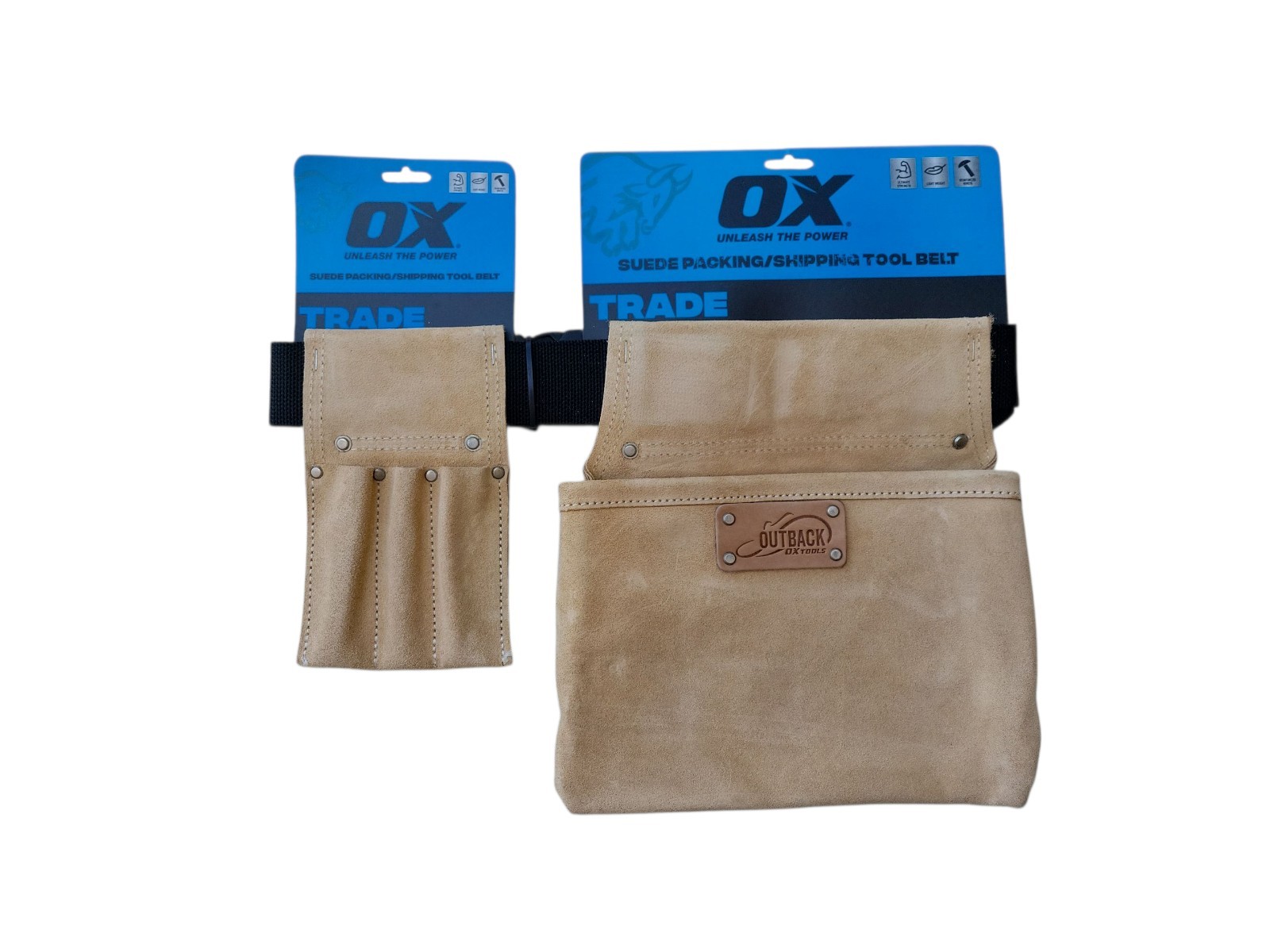 Lot of 5 OX Tools Pro Construction Belt Suede 2-Piece OX-T265101