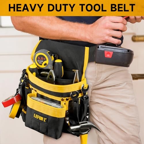 Tool Belt,Magnetic Tool Pouch,14-Pockets Tool Belts for Black&yellow