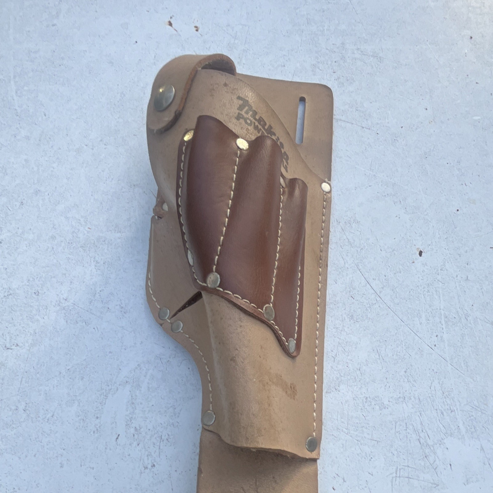 Makita Power Tools Leather Tool Holster Pouch Holder, Tan/Brown, 1 Item