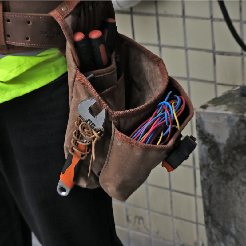 TOURBON Electrician/Carpenter/Framer Tool Contractor Vest Suspender Rig Beltbag