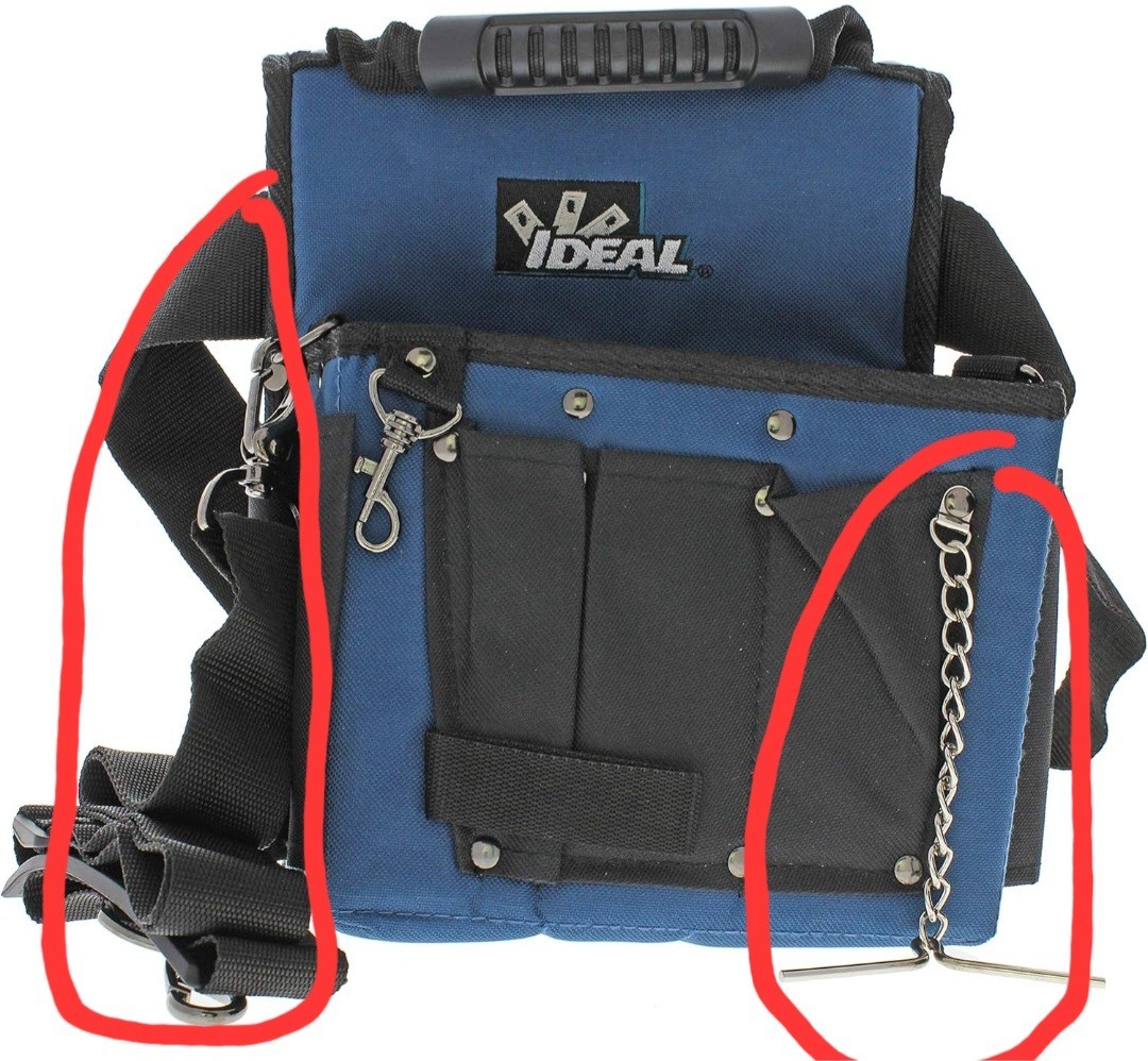 IDEAL Electrical 35-426 Journeyman Electrician’s Tote Black/Blue Multi-Ply Tool