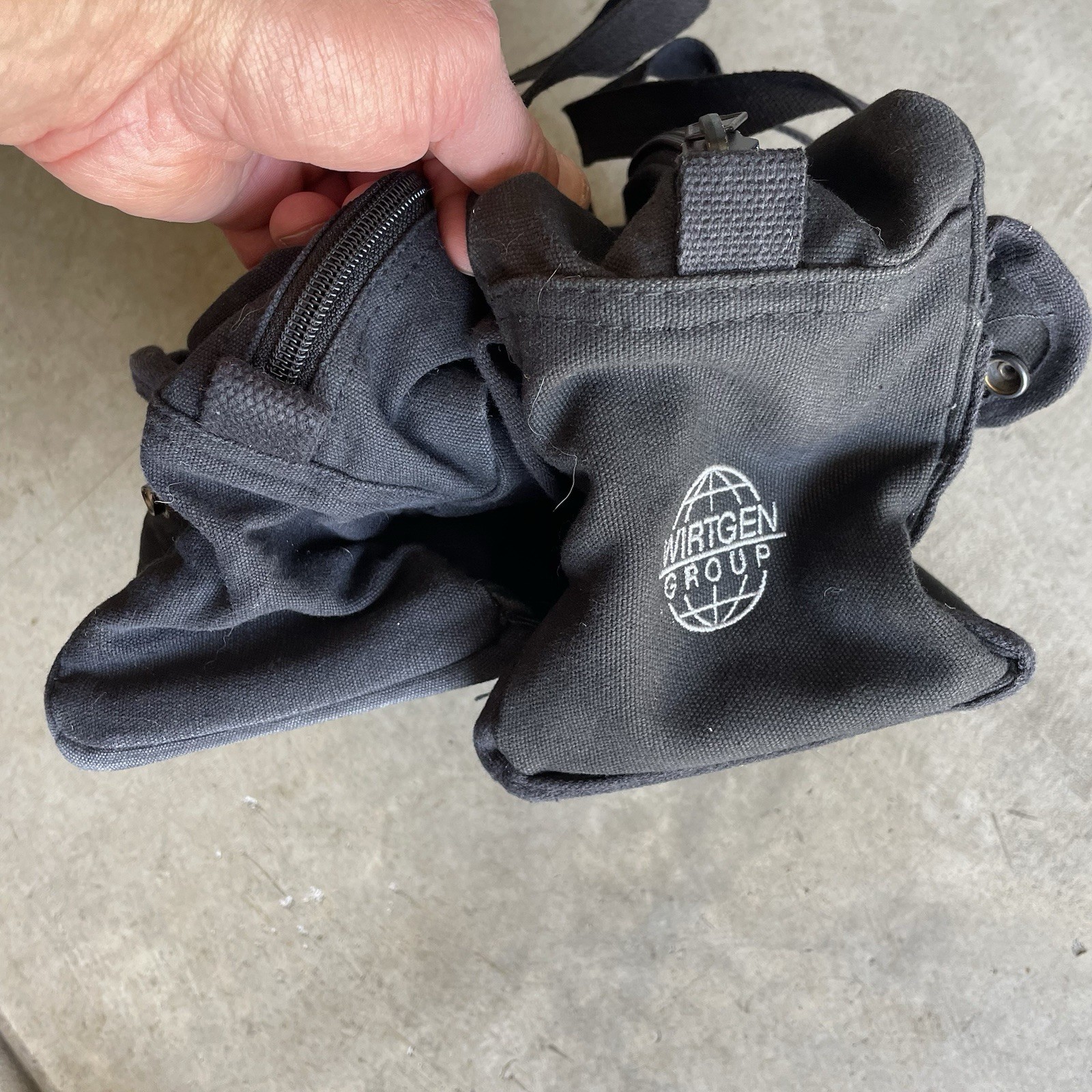 Lot of 2 Black Canvas Mechanics Military Style Tool Pouch Bags