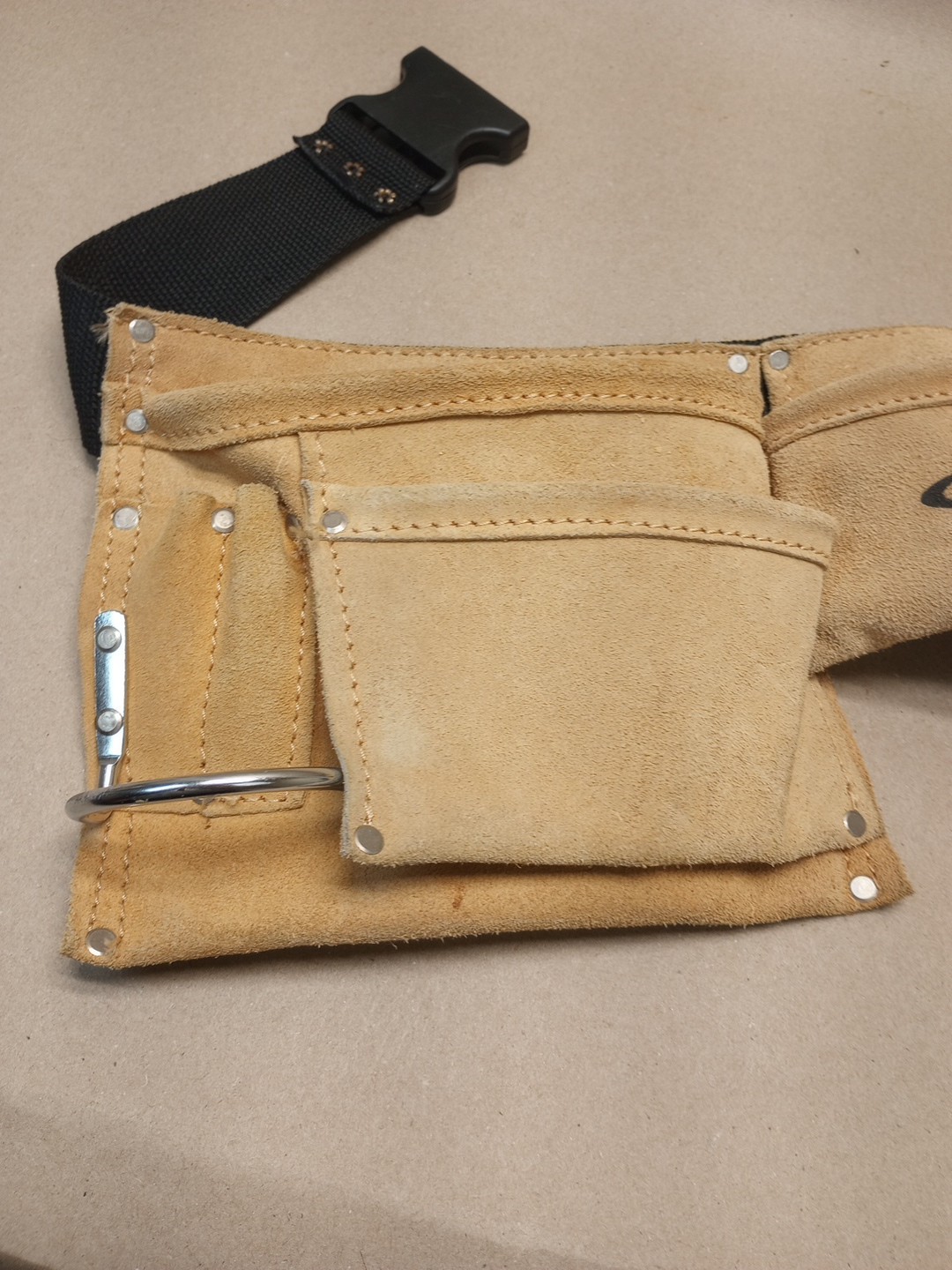 McGuire Nicholas Tool Belt Carpenter Framer Suede Leather Pouch Work Mens Brown
