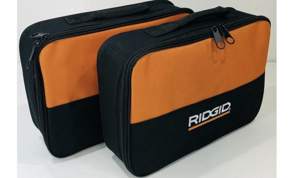 NEW 2 Pack of RIDGID Tool Bags 12x8x3 Flat Bag