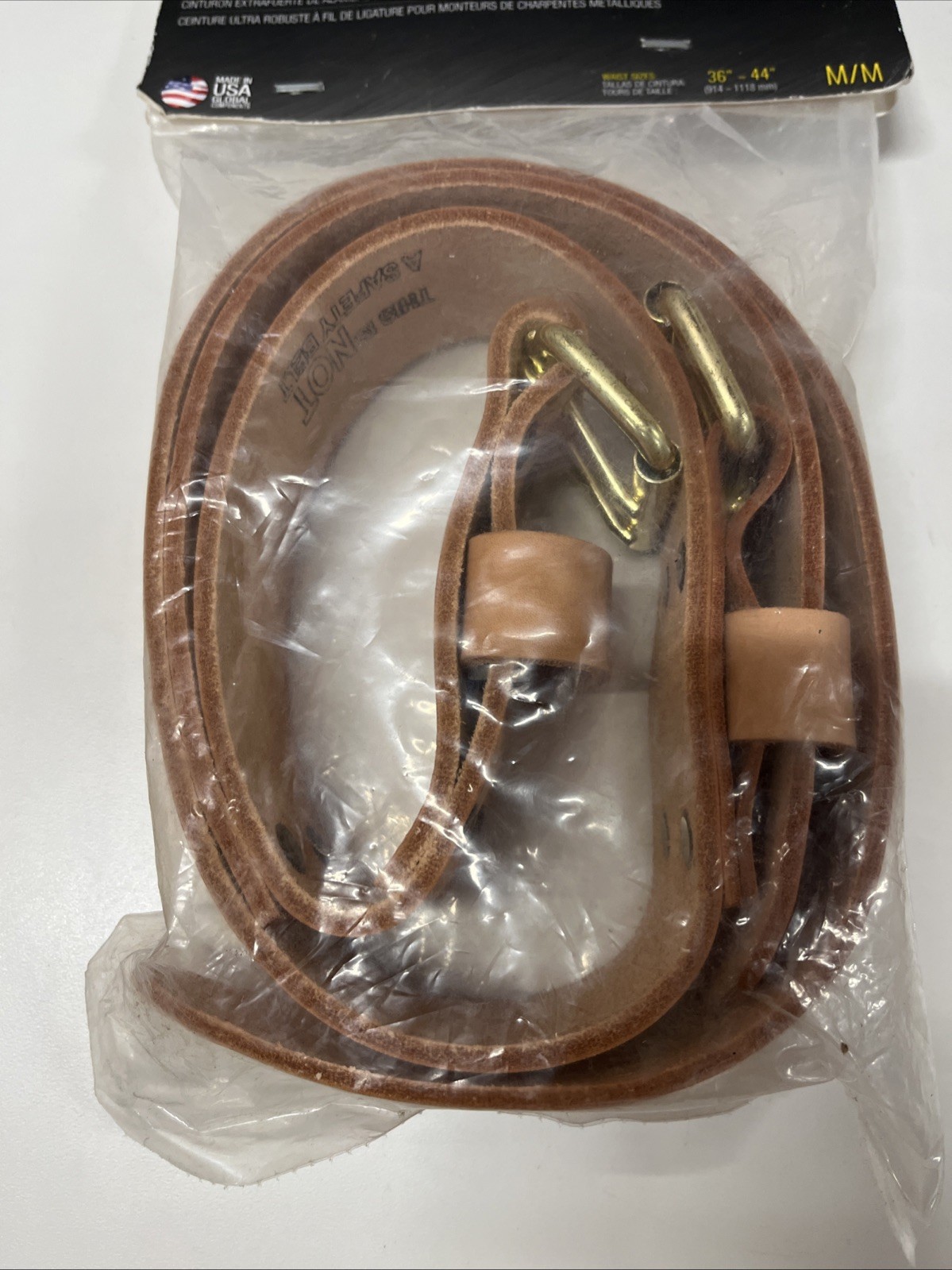 Klein Tools 5420 Ironworker’s Heavy-Duty Leather Tie-Wire Belt, Medium