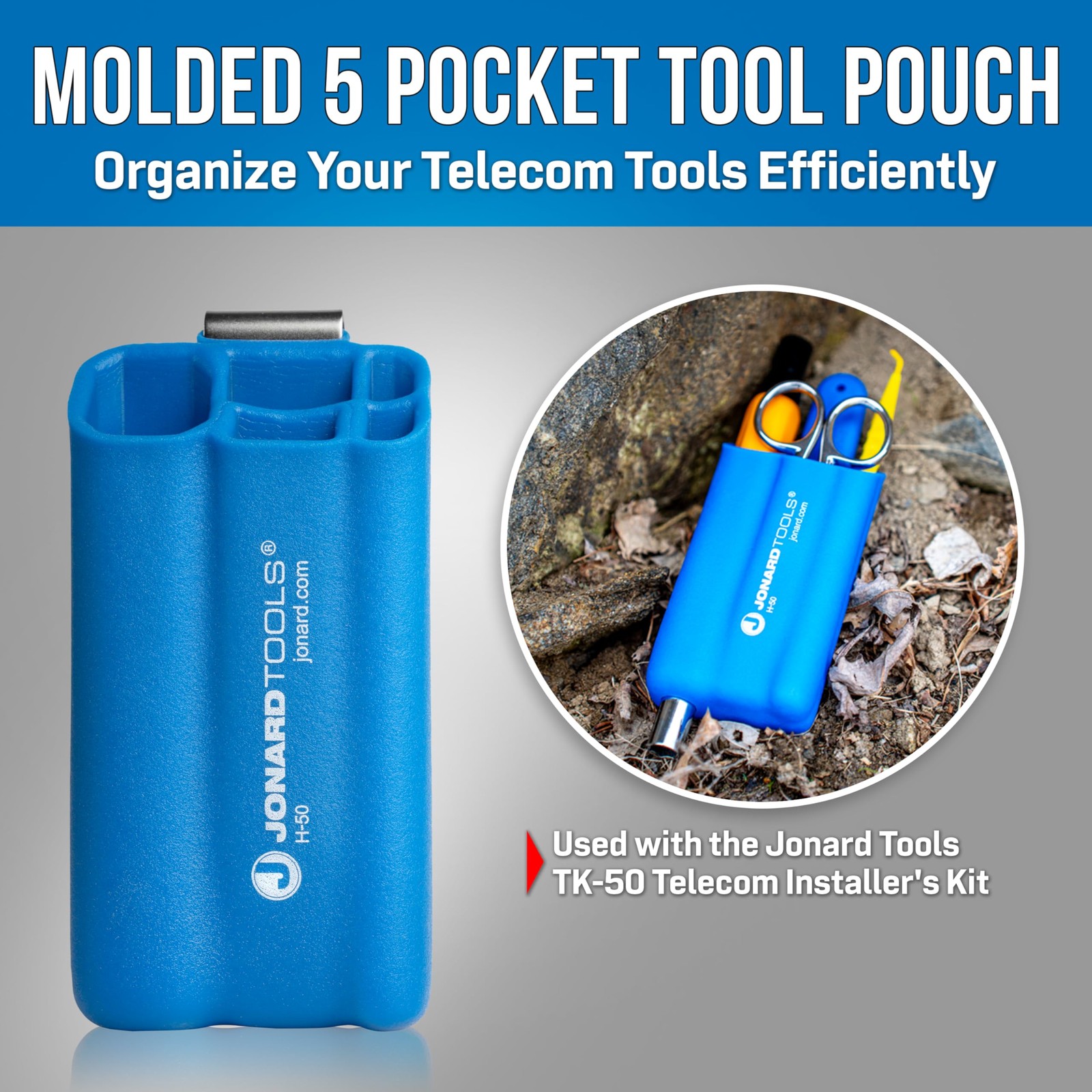 Jonard Tools Jonard H-50 Plastic Molded Pouch Metal Clip