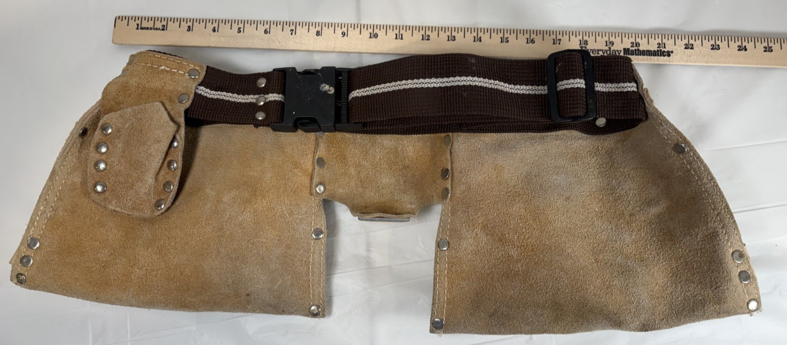 TOOL BELT Carpenter Apron MULTI-POCKET Heavy Split Cowhide LEATHER Vintage