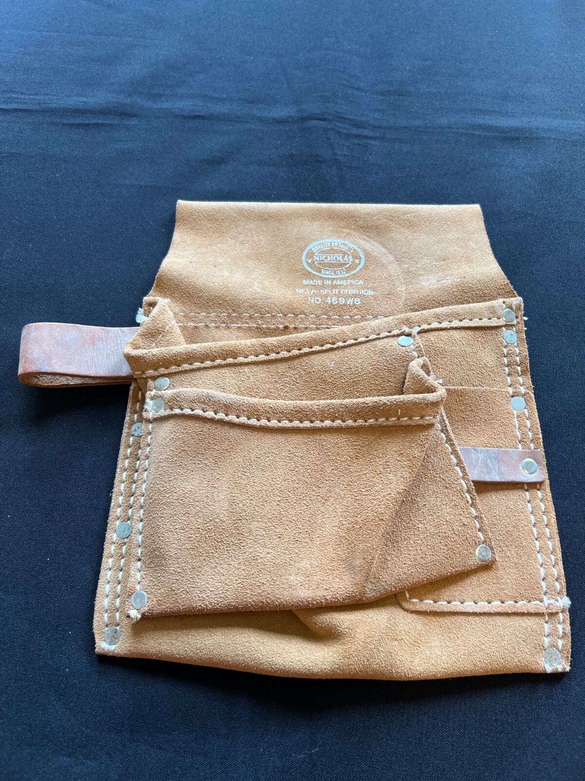 Nicholas #489WB Split Cowhide Tool Belt Pouch + Nicholas #439 Hammer Holder