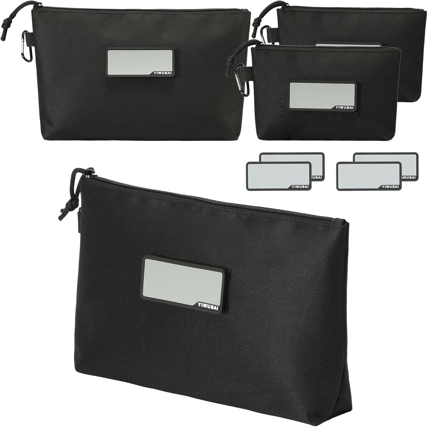 4-Pack Waterproof Tool Pouch, Small Multipurpose Zipper Storage Bag for Tools an