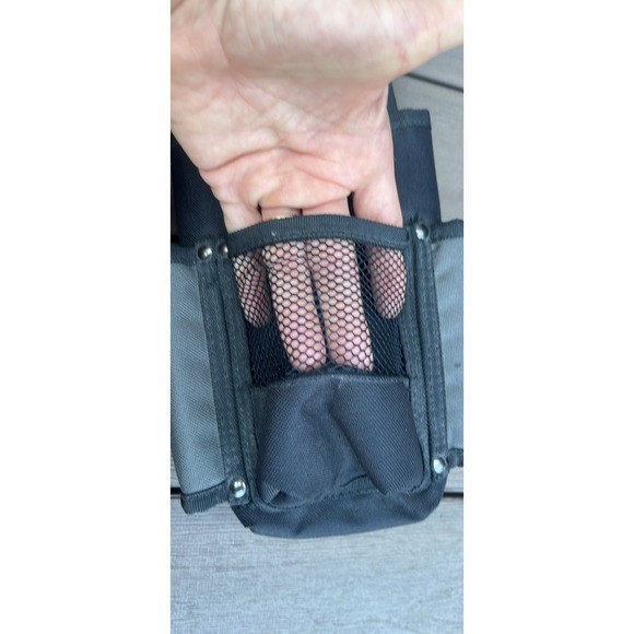 Stanley Tool Pouch Black Grey Nylon Multi Pocket Belt Attachment Organizer