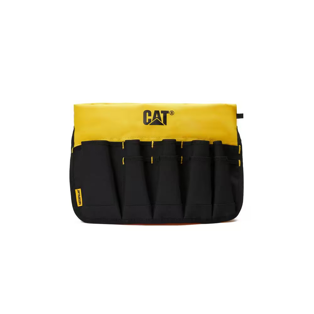 Tool Storage, 18 In., 26 Pockets , Black and Yellow, 600-D Polyester ,Bucket Org