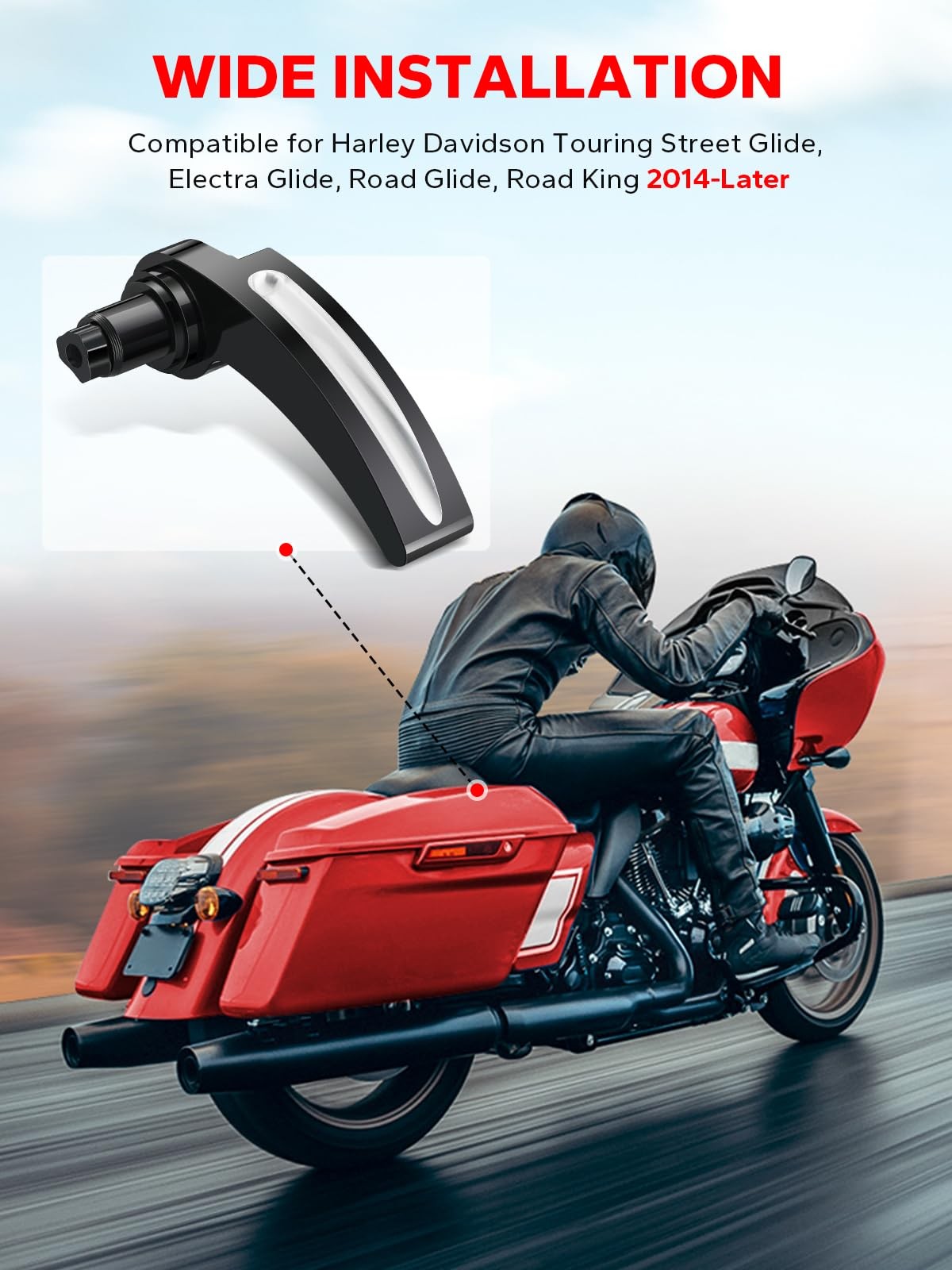Black Saddlebag Latch Kit Saddle Bag Latches Lifter Fit for Harley Davidson T…