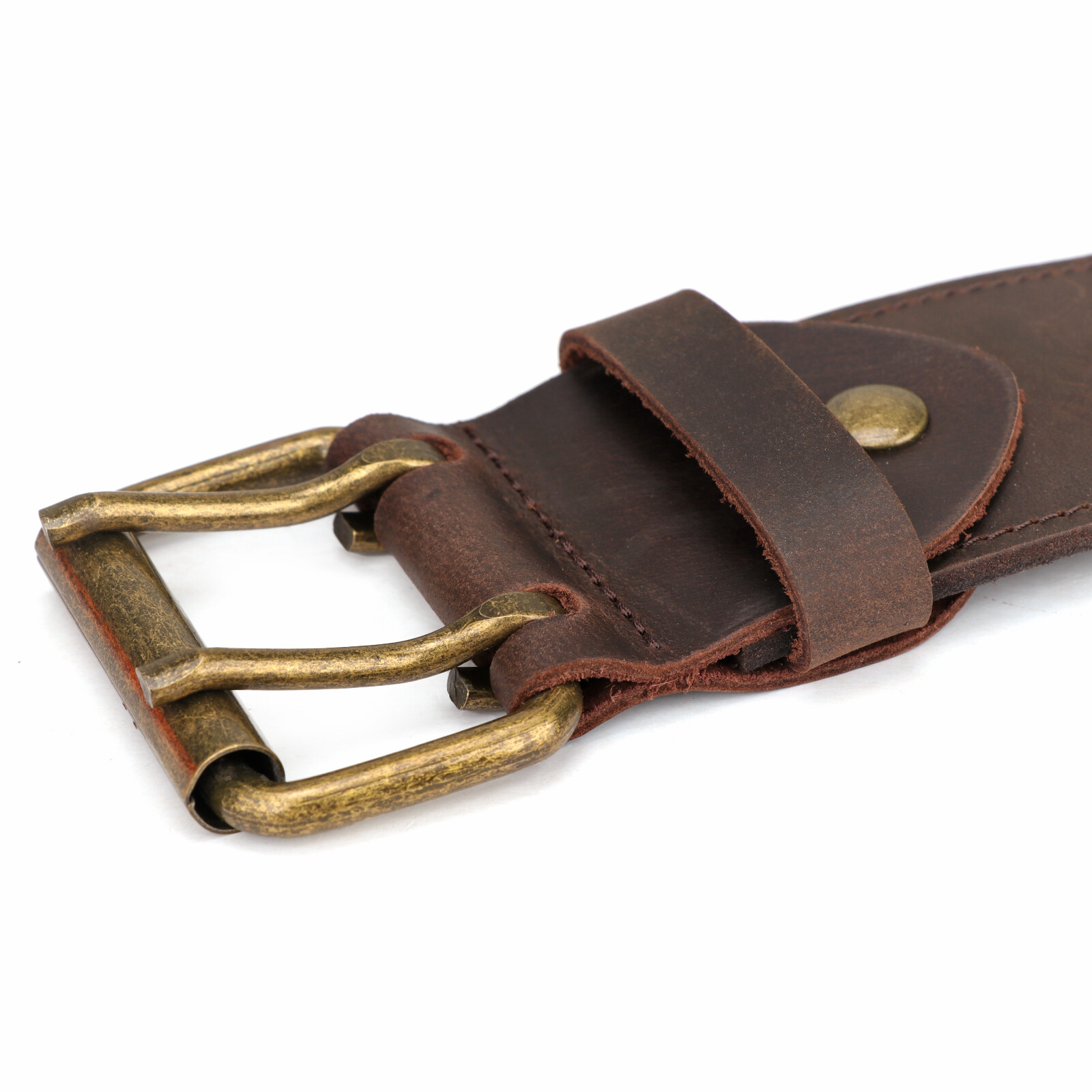 TOURBON 2″ Width Leather Work Belt in Heavy Top 30-45″Removable Buckle Tool Belt