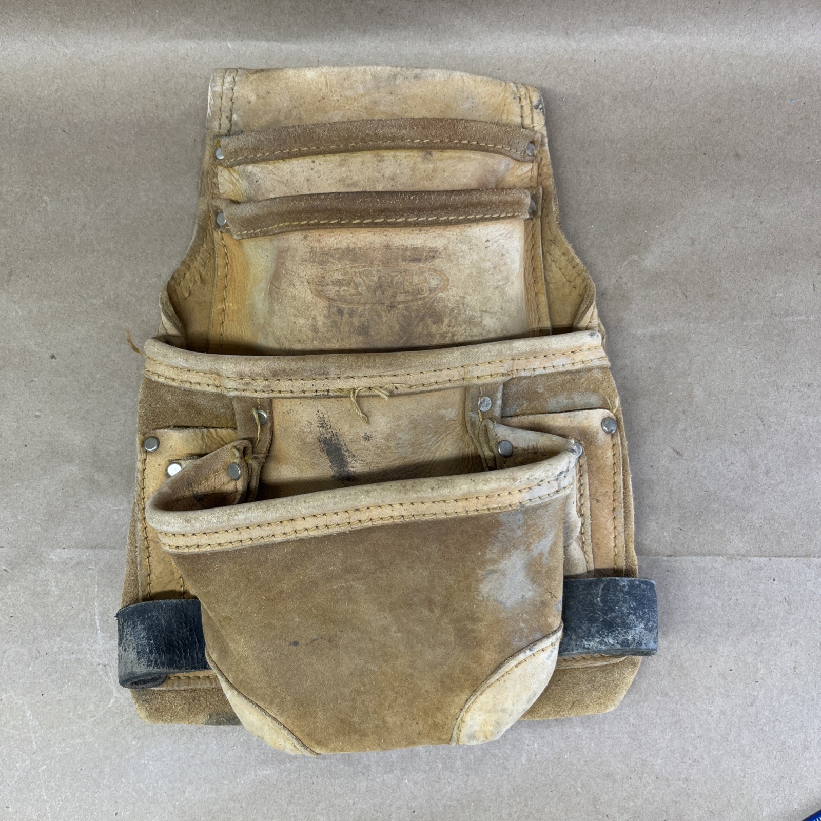 AWP American Work Leather Tool Pouch Carpenter Construction Handyman *SEE PIX