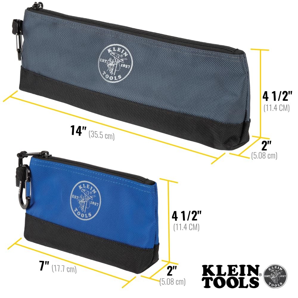 Klein Tools 55559 Stand-Up Zipper Bag Tool One Size, Gray/Black, Blue/Black