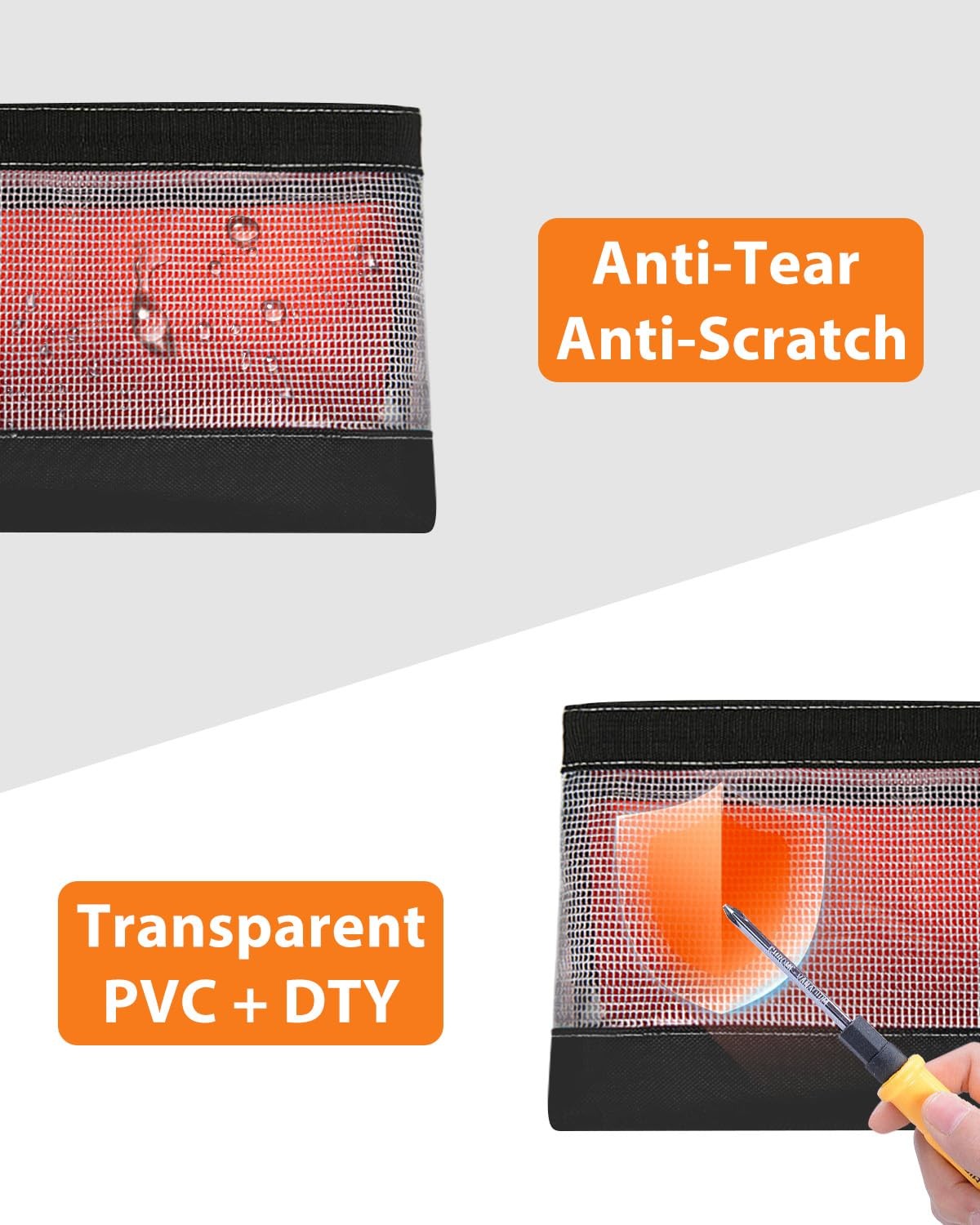 Clear Tool Pouch, Small Tool Bag, 12″ Zipper Pouch, Tool Pouch Bag for Tool B…