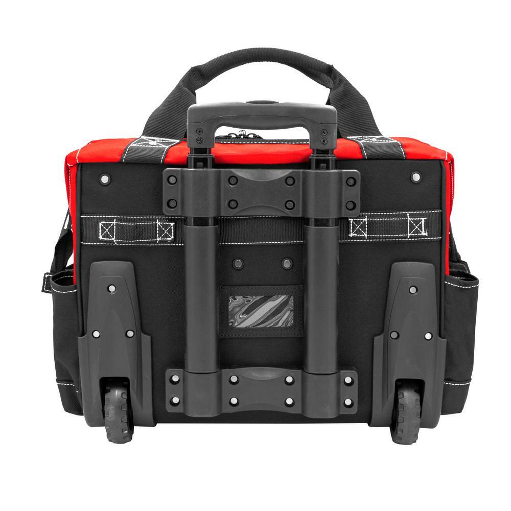 Husky Rolling Tool Bag Toolbag Organizer Storage Wheels 18 in Large 18 Pocket