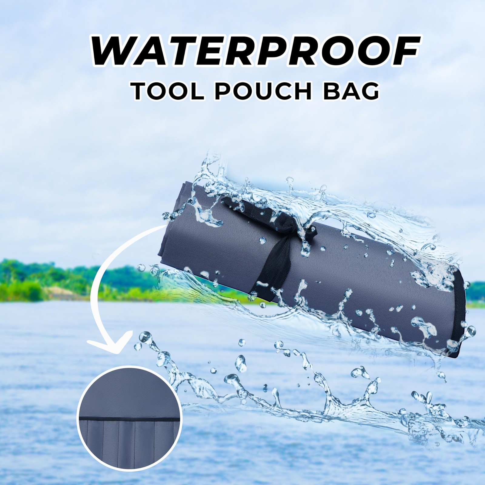 16 Pockets Wrench Roll Up Pouch, Ratchet & Standard (MM/SAE) Wrench Set Organ…