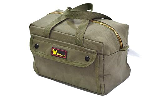 Government Issued Style Mechanics Heavy Duty Tool with Brass Olive Green Bag