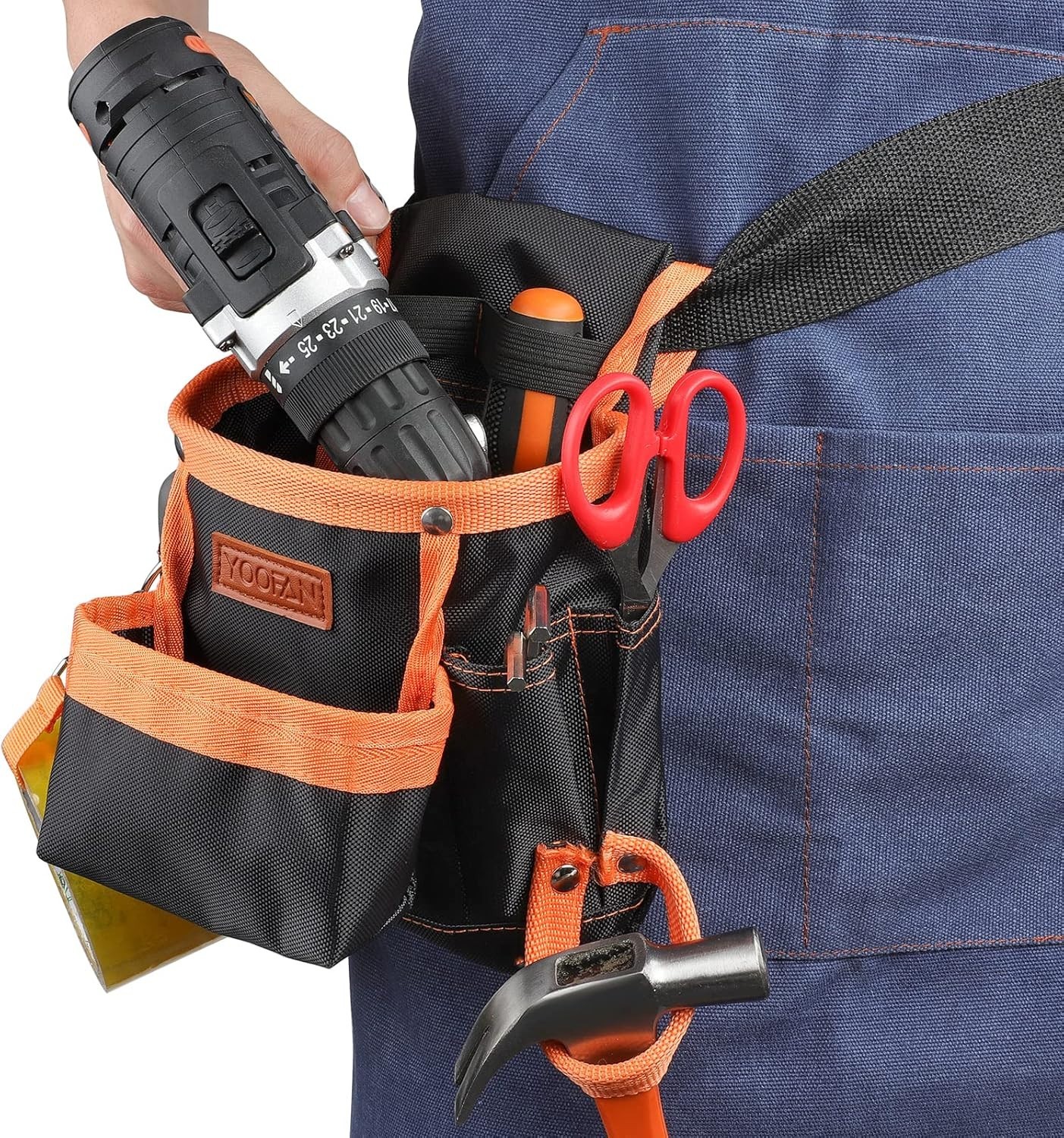 Multipurpose 6 Pocket Tool Belt in Orange – Ideal for Carpenters & Technicians