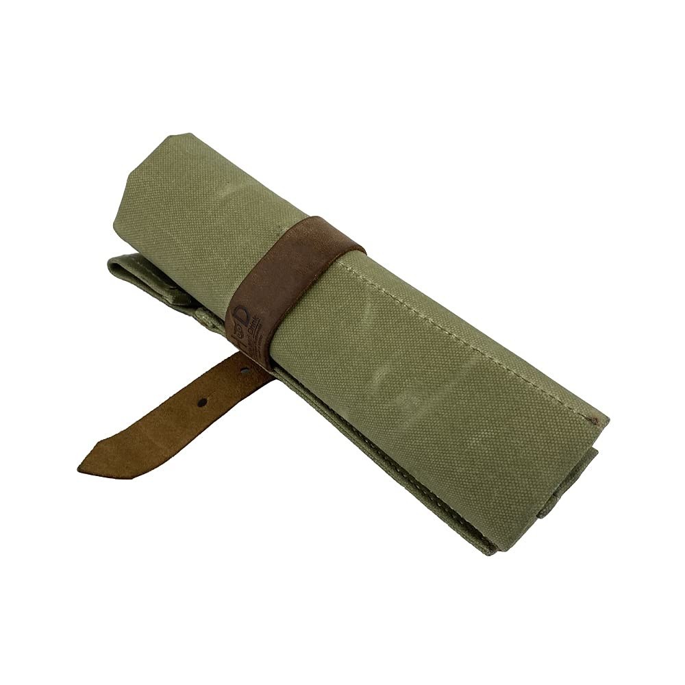Large Tool Roll Up Bag – 6 Slot Portable Workshop Storage Pouch, Handmade Waxed